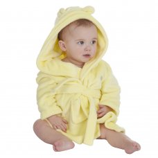 18C71606: Baby Lemon Hooded Dressing Gown (0-6 Months)